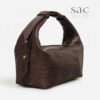 Sac the Box Bag Croco Embossed Brown Leather